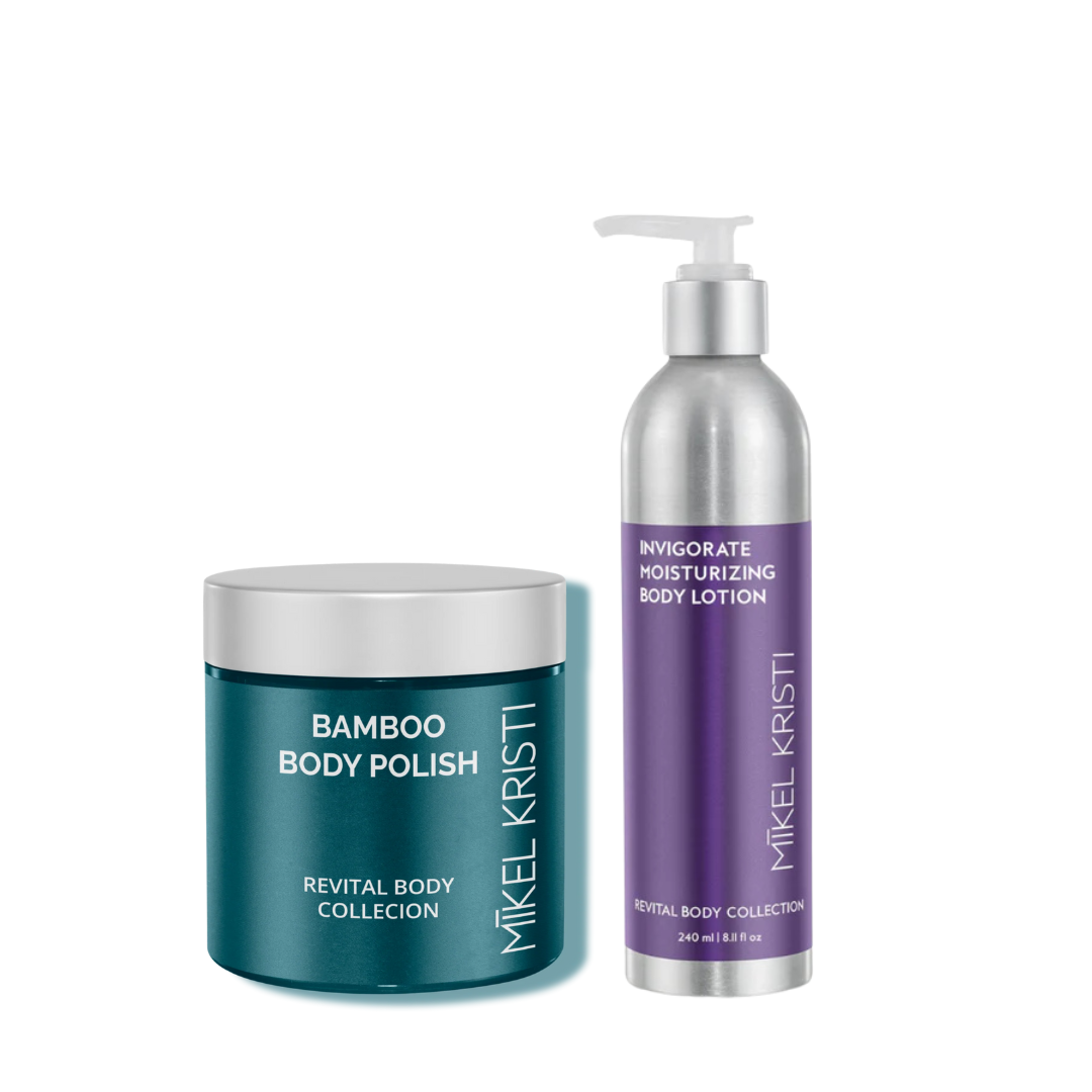 INVIGORATE MOISTURIZING BODY LOTION and BAMBOO SCRUB